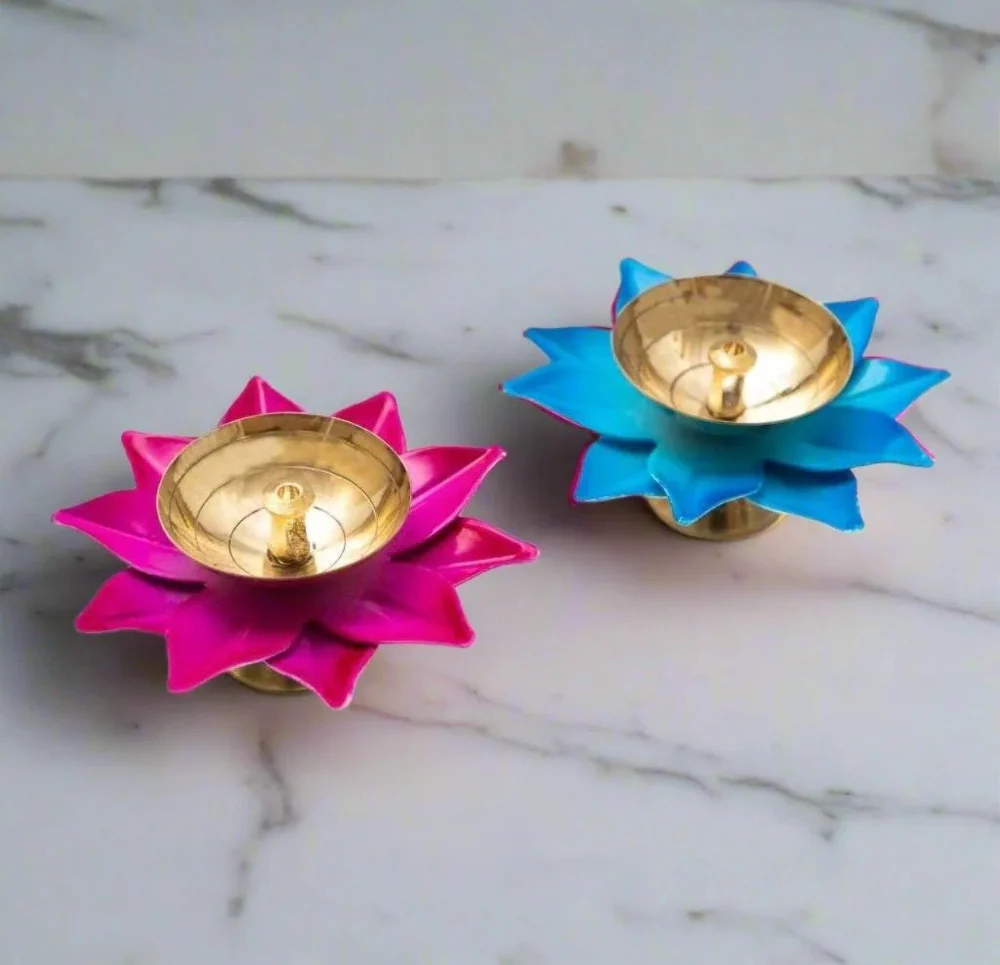 Brass Lotus Diya 1 Brass Lotus Diya