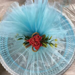 Decor Readymade Plate - Floral With Net