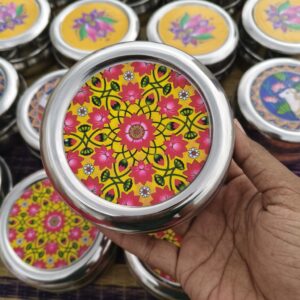 Floral Grace Pichwai Silver Box