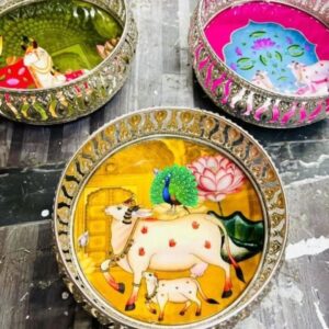 German Sliver Pichwai Tray (Assorted)