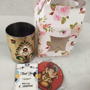 Meenakari Glass & Ganesha Fridge Magnet Gift Combo