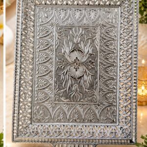 Innova 18 Inch Silver Finish Big Serving Tray – Premium Decorative Fruit & Gift Tray