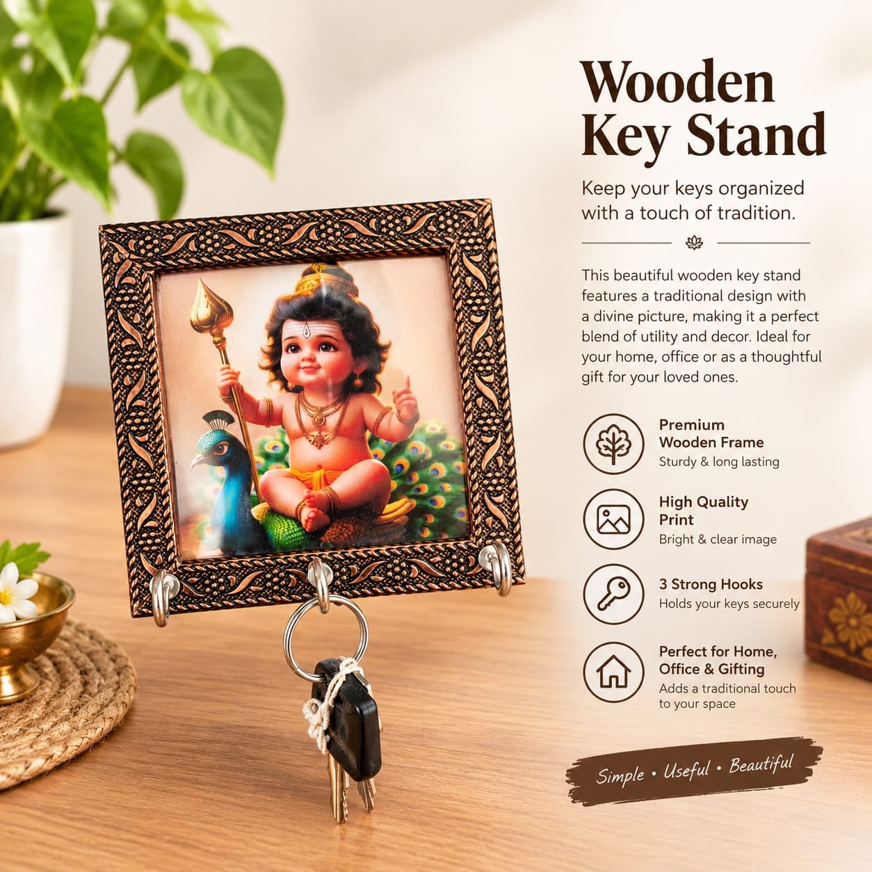Wooden Key Stand 1 Wooden Key Stand