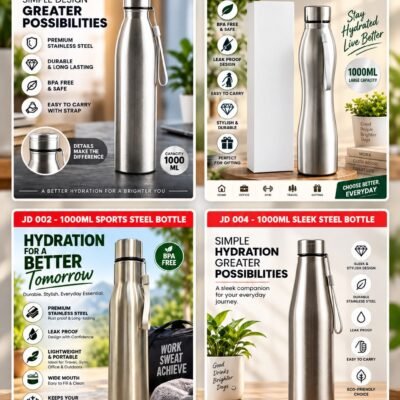 Stainless Steel Water Bottle 1 Litre